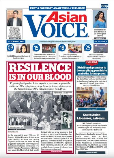Asian Voice newspaper cover