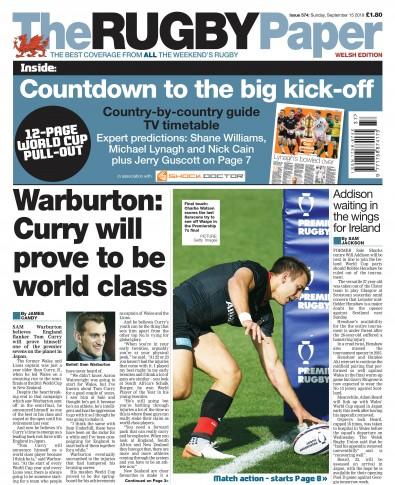 The Rugby Paper -Welsh newspaper cover