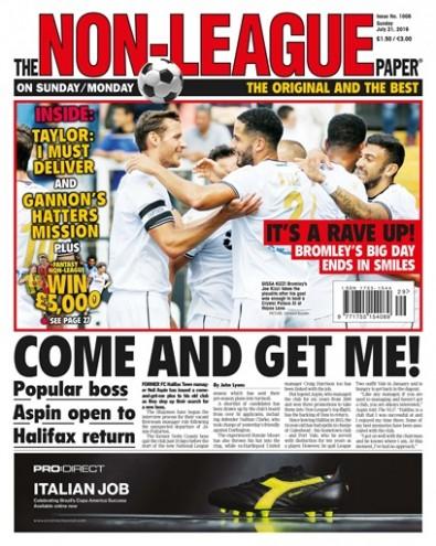 The Non-League Paper newspaper cover