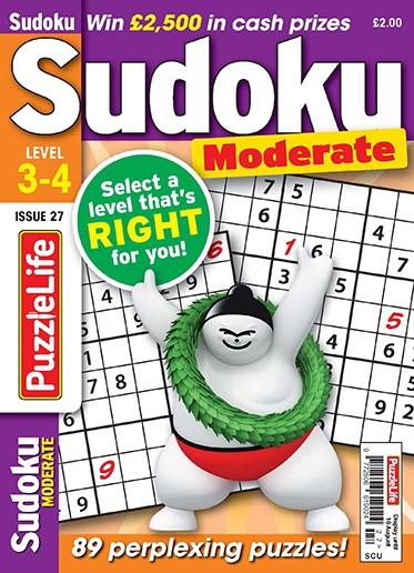 PuzzleLife Sudoku Moderate 3-4 magazine cover