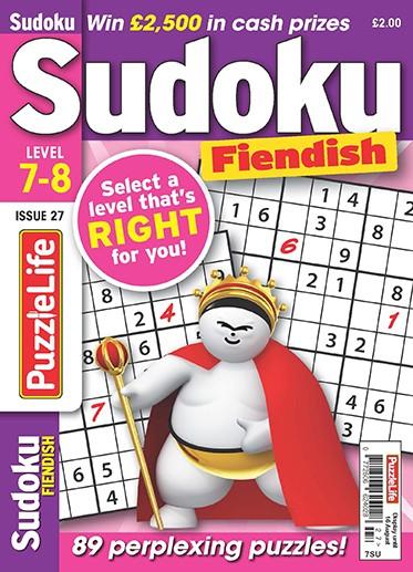 PuzzleLife Sudoku Fiendish 7-8 magazine cover