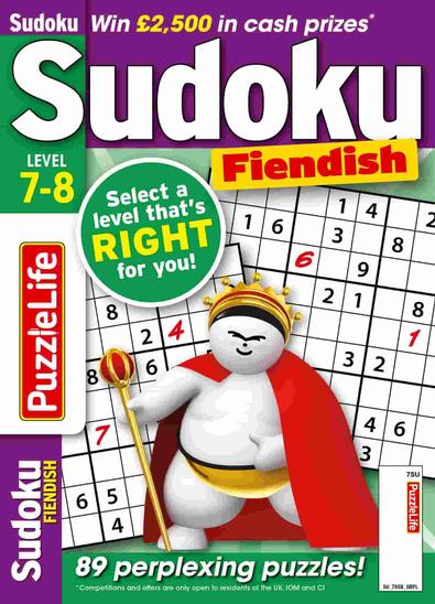 PuzzleLife Sudoku Fiendish 7-8 magazine cover