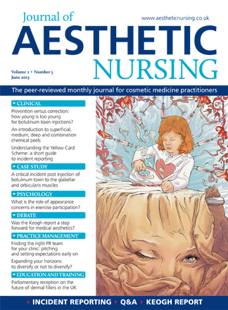 Journal of Aesthetic Nursing magazine cover