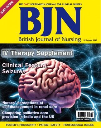 British Journal of Nursing magazine cover