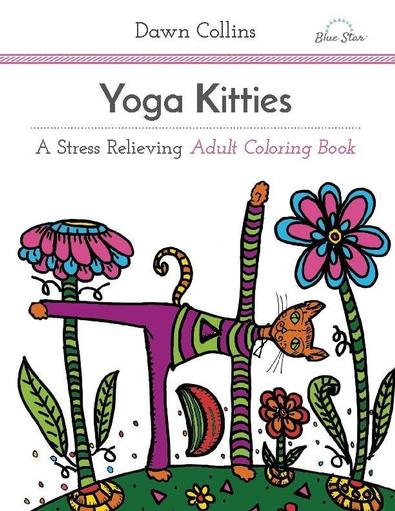 Yoga Kitties: A Stress Relieving Adult Coloring Bo digital cover