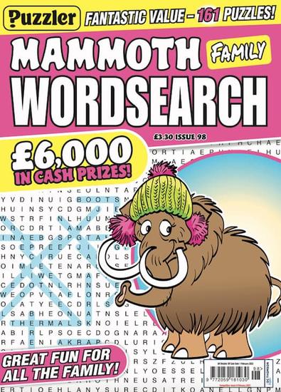 Mammoth Family Wordsearch magazine cover