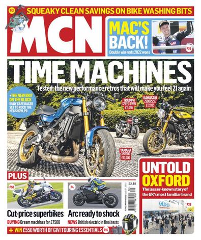 MCN Motorcycle News magazine cover