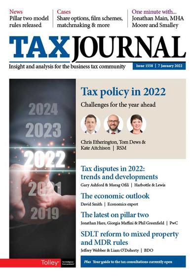 The Tax Journal magazine cover