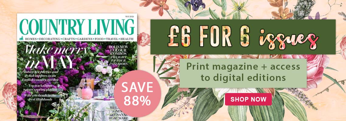Country Living £6 for 6 issues save 88%